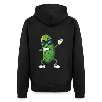 Cool Dancing Cornichon Dabbing Lunettes de soleil de dessin animé - Veste à capuche bio Premium Unisexe - noir - Dos - Nico (187cm)