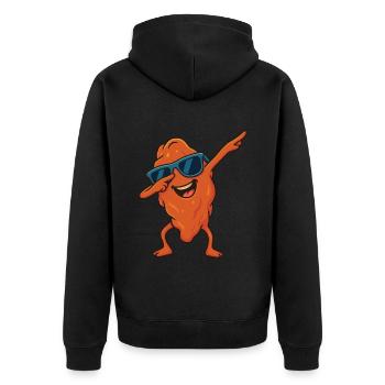 Drôle Cool Dabbing Aile de poulet Dessin animé Lunettes de soleil - Veste à capuche bio Premium Unisexe - noir - Dos - Nico (187cm)
