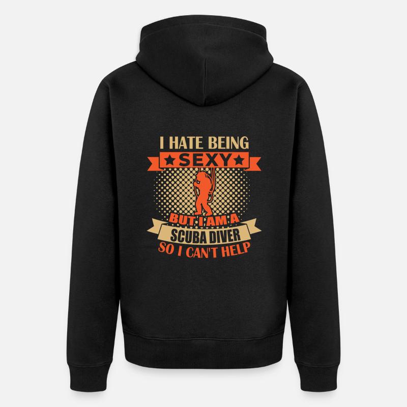 Plongeur - Veste à capuche bio Premium Unisexe - noir