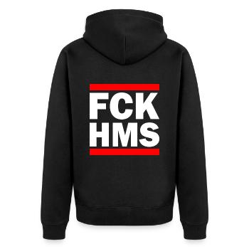 Fck hms - Veste à capuche bio Premium Unisexe - noir - Dos - Nico (187cm)