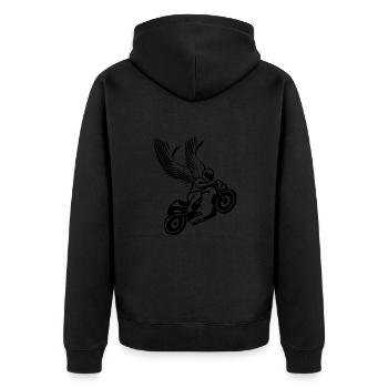 Moto SchutzEngel - Veste à capuche bio Premium Unisexe - noir - Dos - Nico (187cm)