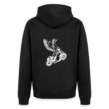 Moto Ange Gardien - Veste à capuche bio Premium Unisexe - noir - Dos - Nico (187cm)