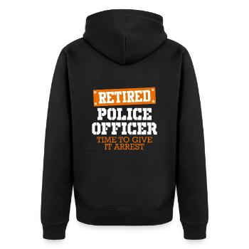 Officier de police à la retraite Officier de police à la retraite - Veste à capuche bio Premium Unisexe - noir - Dos - Nico (187cm)