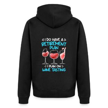 Buveur de vin Retraité Retraite - Veste à capuche bio Premium Unisexe - noir - Dos - Nico (187cm)