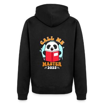 Appelez-moi Master 2023 Panda Master Degree - Veste à capuche bio Premium Unisexe - noir - Dos - Nico (187cm)