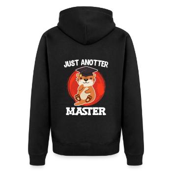 Just anotter Master 2023 Master Degree - Unisex Premium Organic Zip Hoodie - black - Back - Nico (187cm)