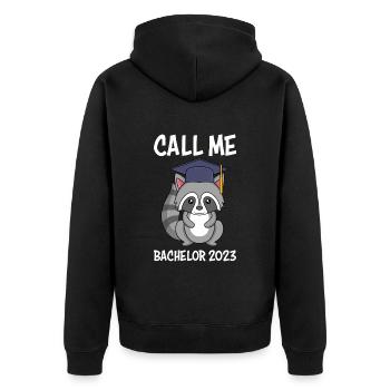 Bachelor 2023 Bachelor's degree 2023 - Unisex Premium Organic Zip Hoodie - black - Back - Nico (187cm)