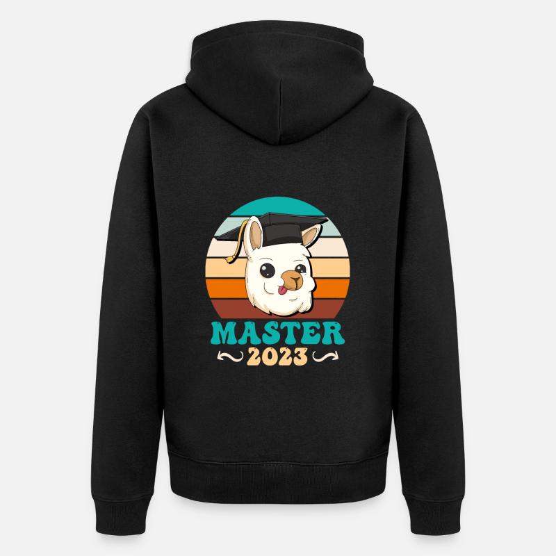 Master Abschluss Master 2023 - Unisex Premium Bio Zip Hoodie - Schwarz