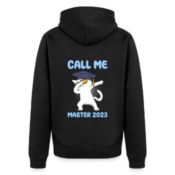 Appelez-moi Master 2023 Master - Veste à capuche bio Premium Unisexe - noir - Dos - Nico (187cm)