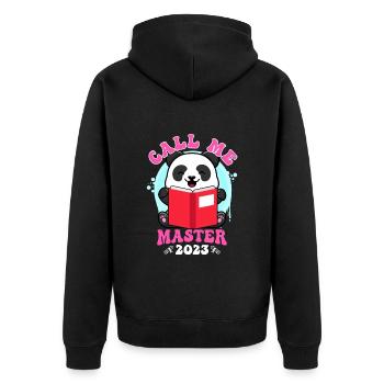 Appelez-moi Master 2023 Panda Master Degree - Veste à capuche bio Premium Unisexe - noir - Dos - Nico (187cm)