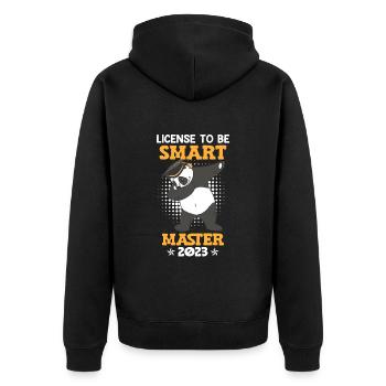 Master 2023 Master Degree - Unisex Premium Organic Zip Hoodie - black - Back - Nico (187cm)