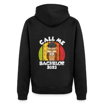 Appelez-moi Bachelor 2023 Diplôme - Veste à capuche bio Premium Unisexe - noir - Dos - Nico (187cm)