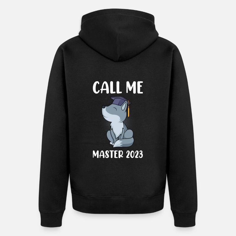 Appelez-moi Master 2023 Master - Veste à capuche bio Premium Unisexe - noir