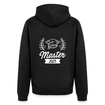Master 2023 Programme Master Master - Veste à capuche bio Premium Unisexe - noir - Dos - Nico (187cm)