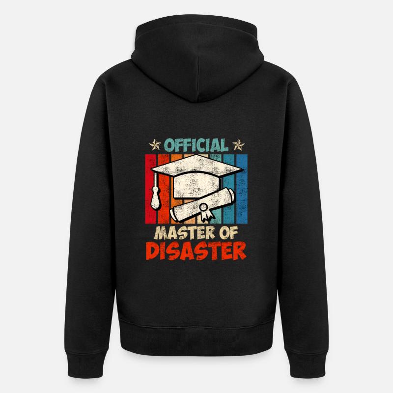 Offizieller Master vom Disaster Master Abschluss - Unisex Premium Bio Zip Hoodie - Schwarz