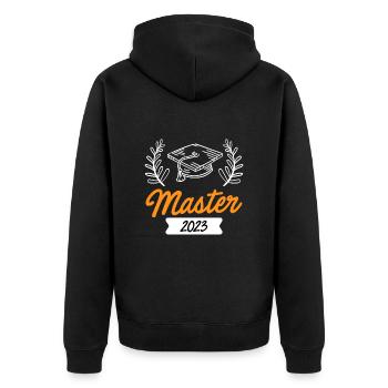 Master 2023 Programme Master Master - Veste à capuche bio Premium Unisexe - noir - Dos - Nico (187cm)