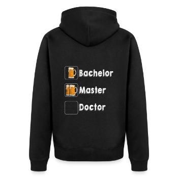 Liste de contrôle Bachelor Master Docteur Doctorat - Veste à capuche bio Premium Unisexe - noir - Dos - Nico (187cm)