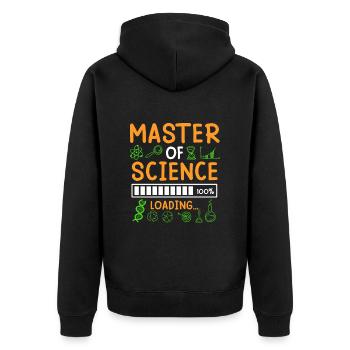 Master Thèse de Master Master of Science - Veste à capuche bio Premium Unisexe - noir - Dos - Nico (187cm)