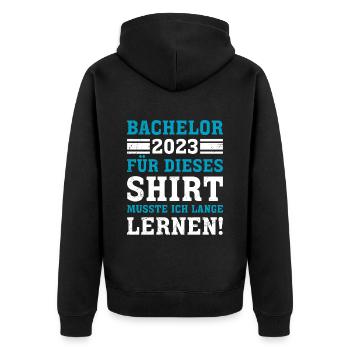 Pour cela, j’ai dû étudier pendant longtemps le baccalauréat - Veste à capuche bio Premium Unisexe - noir - Dos - Nico (187cm)