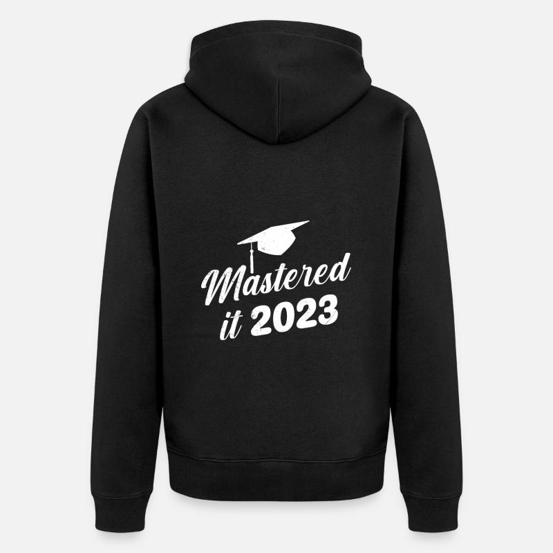 Mastered Master 2023 Master Degree - Veste à capuche bio Premium Unisexe - noir