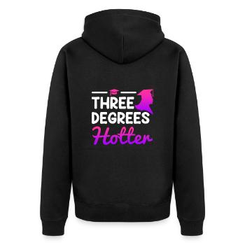 Three Degrees Bachelor Master Doctoral Degree - Unisex Premium Organic Zip Hoodie - black - Back - Nico (187cm)