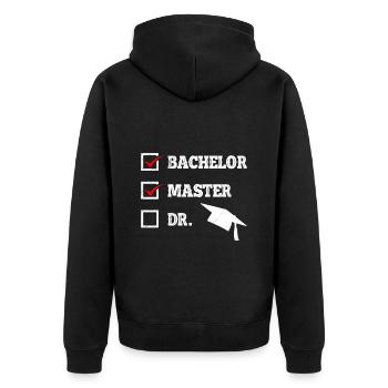 Liste de contrôle Bachelor Master Doctor Master Master Degree - Veste à capuche bio Premium Unisexe - noir - Dos - Nico (187cm)