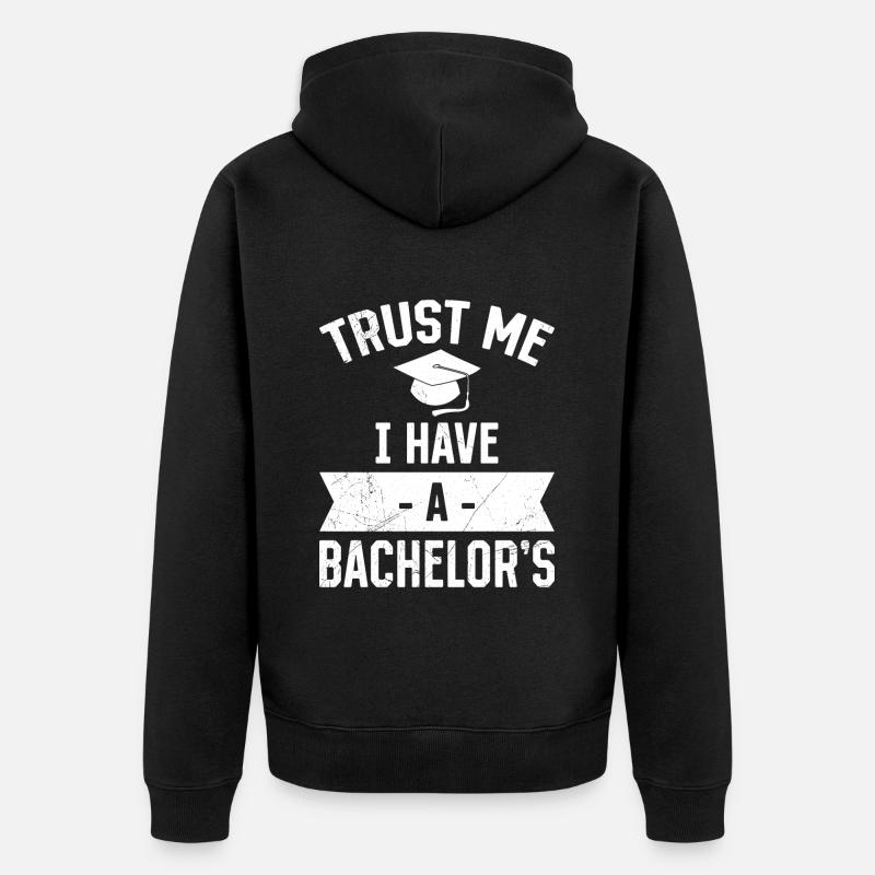 Croyez-moi, j’ai un baccalauréat - Veste à capuche bio Premium Unisexe - noir