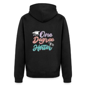 A hot Bachelor's degree - Unisex Premium Organic Zip Hoodie - black - Back - Nico (187cm)
