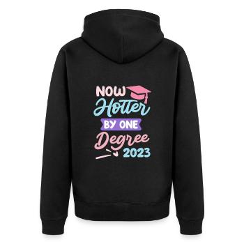 Un diplôme Hot Master 2023 - Veste à capuche bio Premium Unisexe - noir - Dos - Nico (187cm)