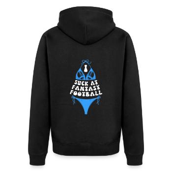 Mauvais joueur de football Fantasy - Veste à capuche bio Premium Unisexe - noir - Dos - Nico (187cm)