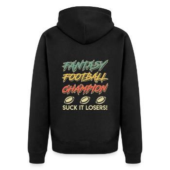 Fantasy Football Champ Champion - Veste à capuche bio Premium Unisexe - noir - Dos - Nico (187cm)
