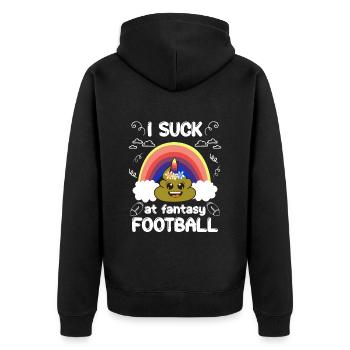 Mauvais joueur de football Fantasy - Veste à capuche bio Premium Unisexe - noir - Dos - Nico (187cm)