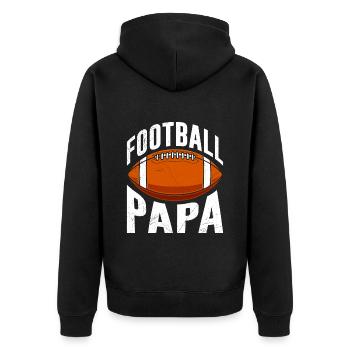 Papa footballeur américain - Veste à capuche bio Premium Unisexe - noir - Dos - Nico (187cm)