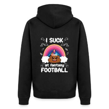 Mauvais joueur de football fantastique - Veste à capuche bio Premium Unisexe - noir - Dos - Nico (187cm)