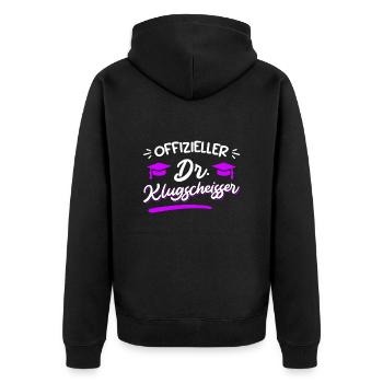 Doctorat officiel Smartass Ph.D Doctorat - Veste à capuche bio Premium Unisexe - noir - Dos - Nico (187cm)