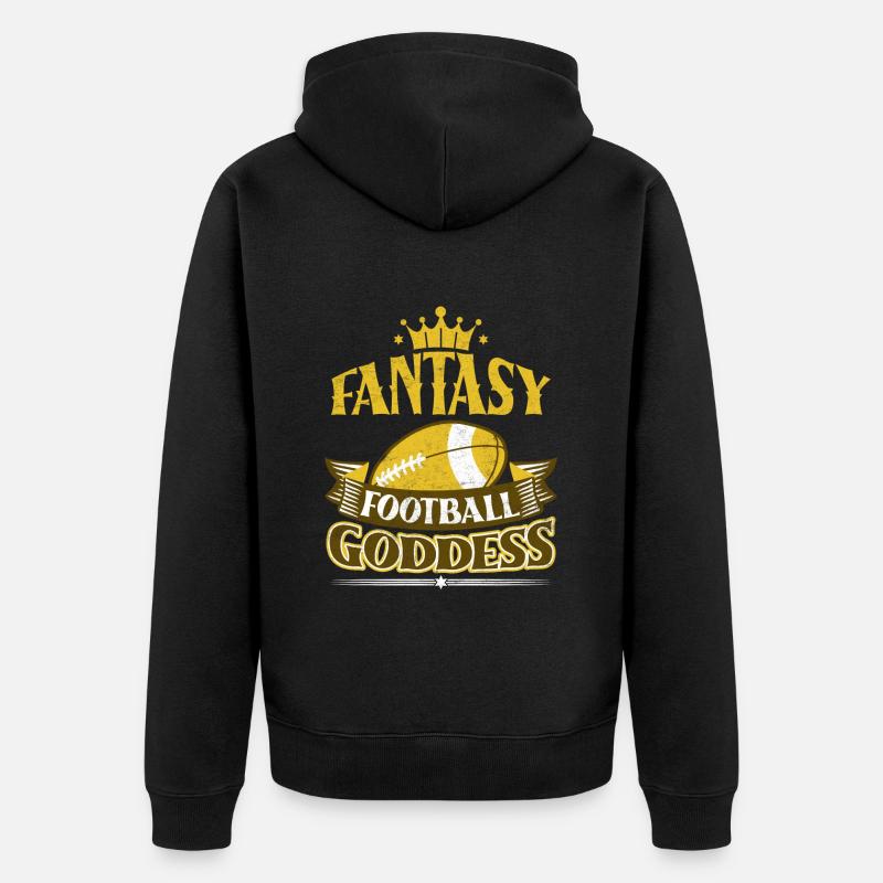 Fantasy Football Déesse Dames - Veste à capuche bio Premium Unisexe - noir