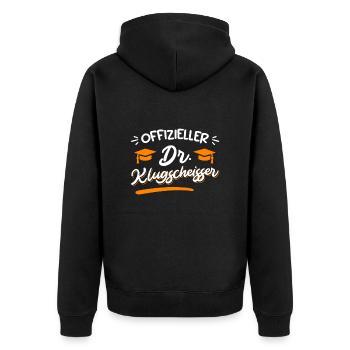 Doctorat officiel Smartass Ph.D Doctorat - Veste à capuche bio Premium Unisexe - noir - Dos - Nico (187cm)
