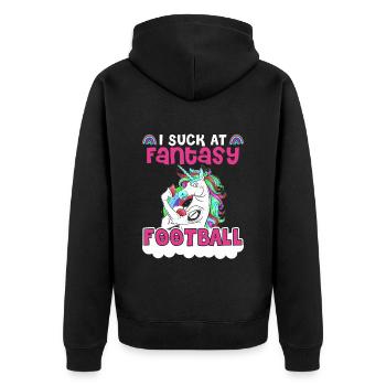 Je suis nul au football fantastique - Veste à capuche bio Premium Unisexe - noir - Dos - Nico (187cm)