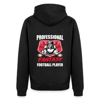 Joueur professionnel de football Fantasy - Veste à capuche bio Premium Unisexe - noir - Dos - Nico (187cm)