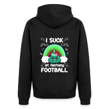 Mauvais joueur de football Fantasy - Veste à capuche bio Premium Unisexe - noir - Dos - Nico (187cm)