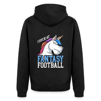 Je suis nul au Fantasy Football - Veste à capuche bio Premium Unisexe - noir - Dos - Nico (187cm)