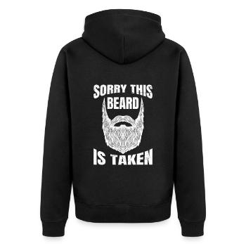 Désolé cette barbe est pardonnée porteur de barbe - Veste à capuche bio Premium Unisexe - noir - Dos - Nico (187cm)