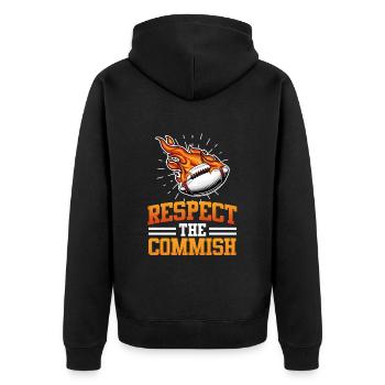 Respectez le commissaire Commish - Veste à capuche bio Premium Unisexe - noir - Dos - Nico (187cm)