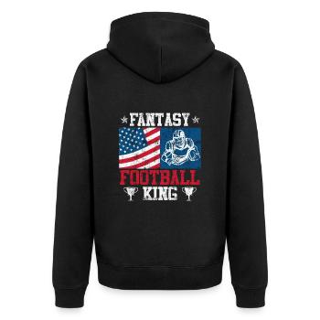 Fantasy Football King Fantasy Football Champion - Veste à capuche bio Premium Unisexe - noir - Dos - Nico (187cm)