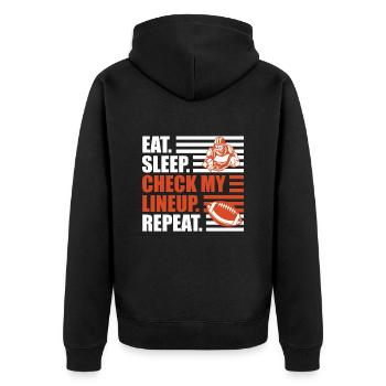 Manger Dormir Vérifiez ma gamme Répéter - Veste à capuche bio Premium Unisexe - noir - Dos - Nico (187cm)
