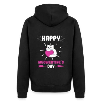 Happy Meowentine’s Day Cats Saint-Valentin - Veste à capuche bio Premium Unisexe - noir - Dos - Nico (187cm)