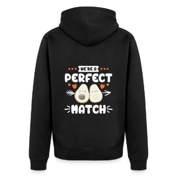Nous sommes un couple parfait Chers végétaliens - Veste à capuche bio Premium Unisexe - noir - Dos - Nico (187cm)