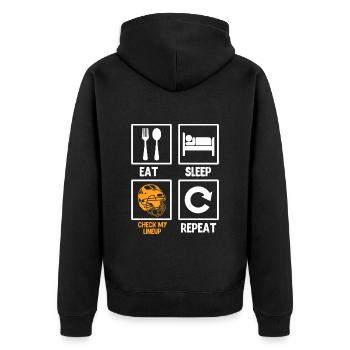 Manger Dormir Vérifiez ma gamme Répéter - Veste à capuche bio Premium Unisexe - noir - Dos - Nico (187cm)