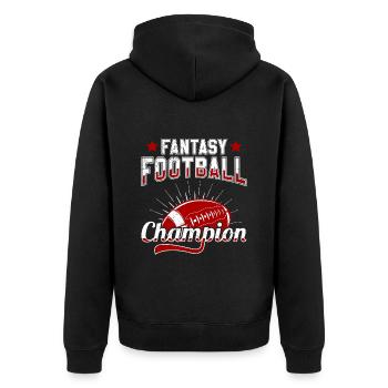 Fantasy Football Champ Champion - Veste à capuche bio Premium Unisexe - noir - Dos - Nico (187cm)