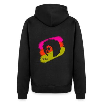 Juneteenth 1865 Afroamerikaner Afrikanische Frau - Unisex Premium Bio Zip Hoodie - Schwarz - Hinten - Nico (187cm)